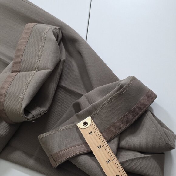 Marks Spencer Pants Mens 38 x 31 Beige Zip Wool Blend Pockets Classic Trousers - Picture 13 of 16